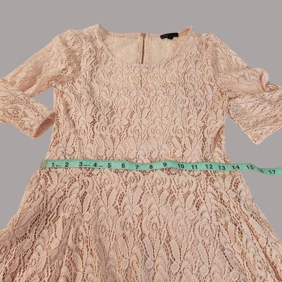 bebop Pink scalloped Lace dress M Fit Flare barbiecore princess fairy Y2K - Picture 9 of 9